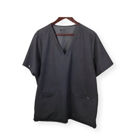FIGS Casma Three Pocket Scrub Top in Graphite Size XXL. - Picture 1 of 12